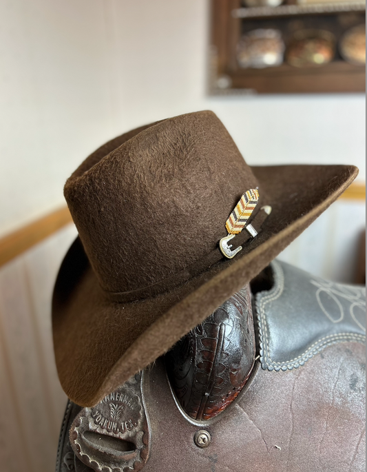 Autumn Beaded Feather Hatpin