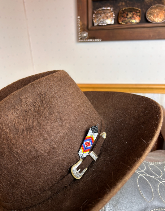 Sonoran Beaded Feather Hatpin