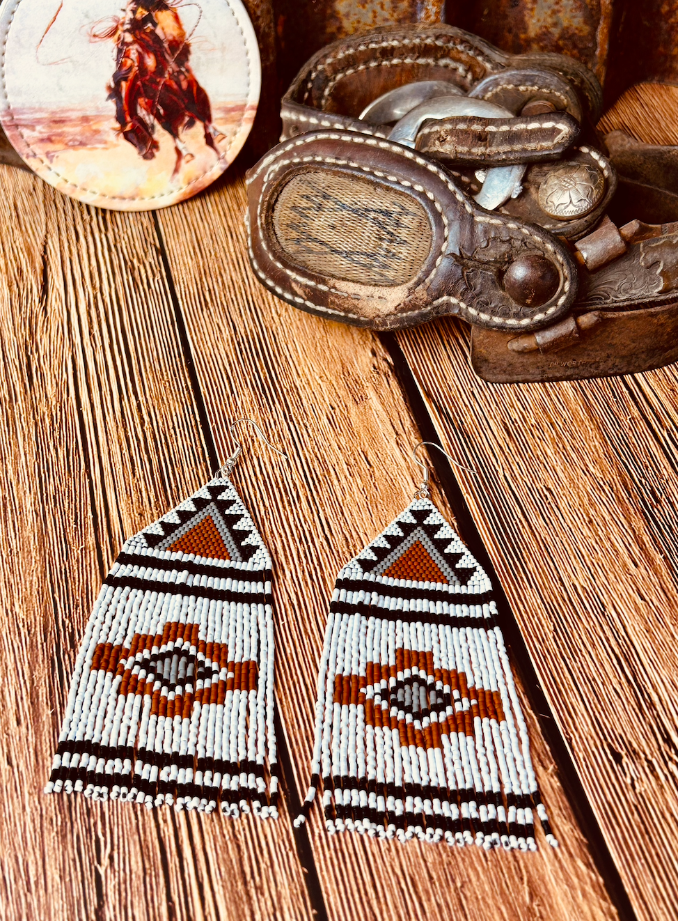 Brown/White Tribal Fringe