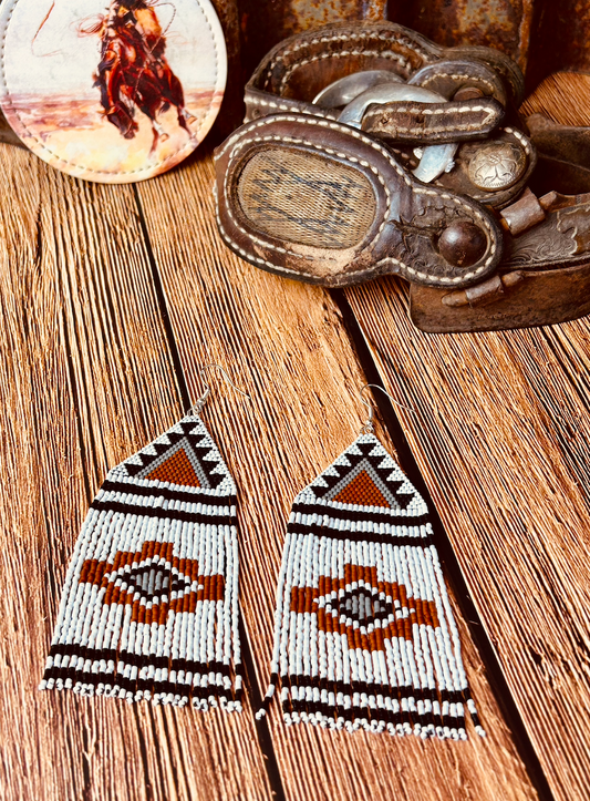 Brown/White Tribal Fringe