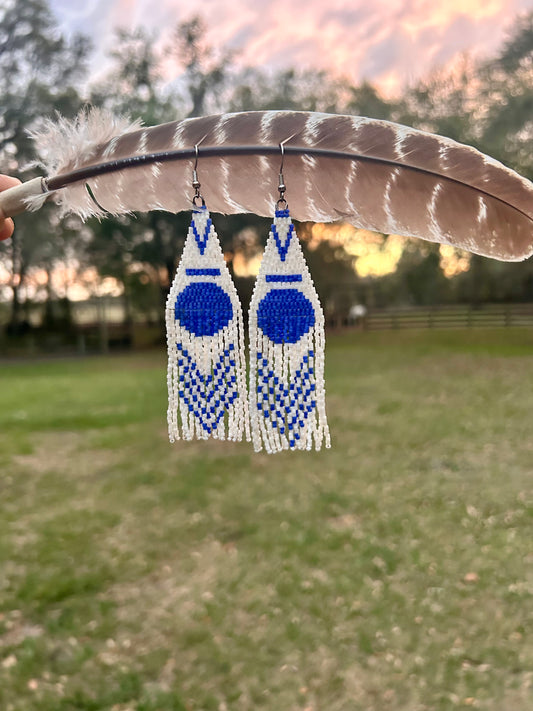 White & Blue Feathers